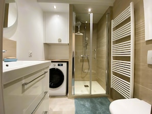 Hair dryer, towels