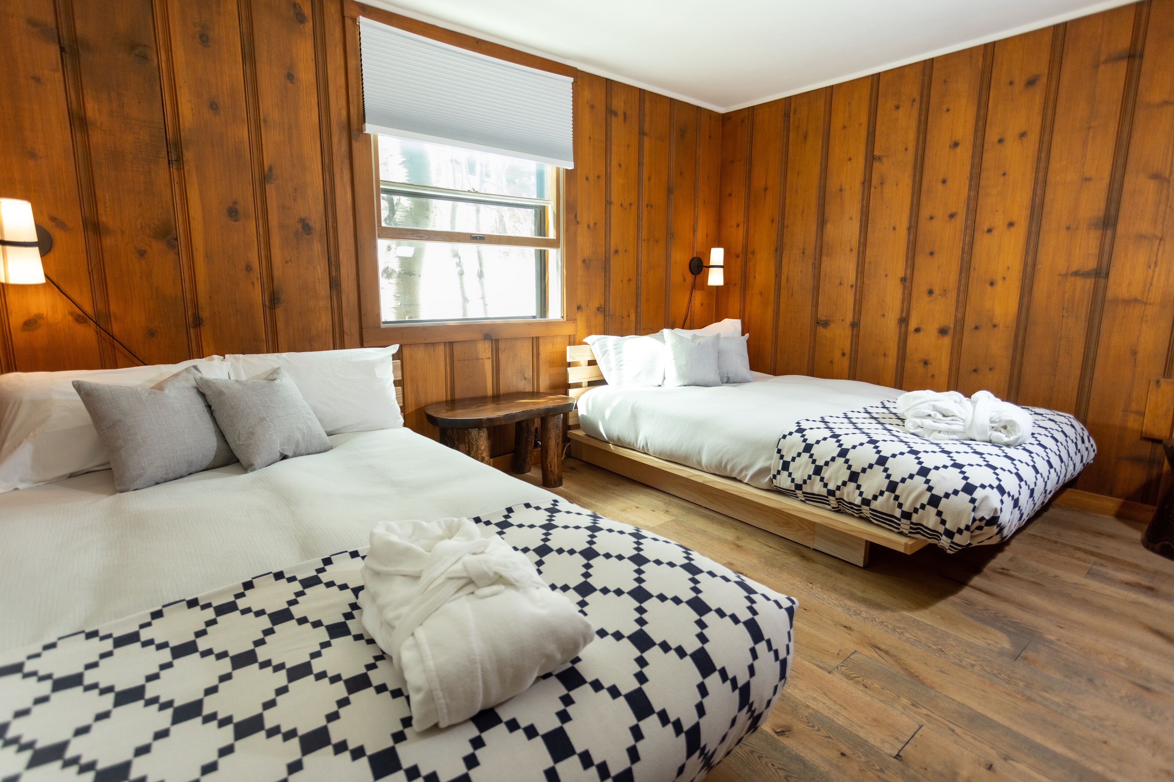 Basic Cabin, 2 Double Beds, Non Smoking, Pets Allowed | Frette Italian sheets, premium bedding, down comforters