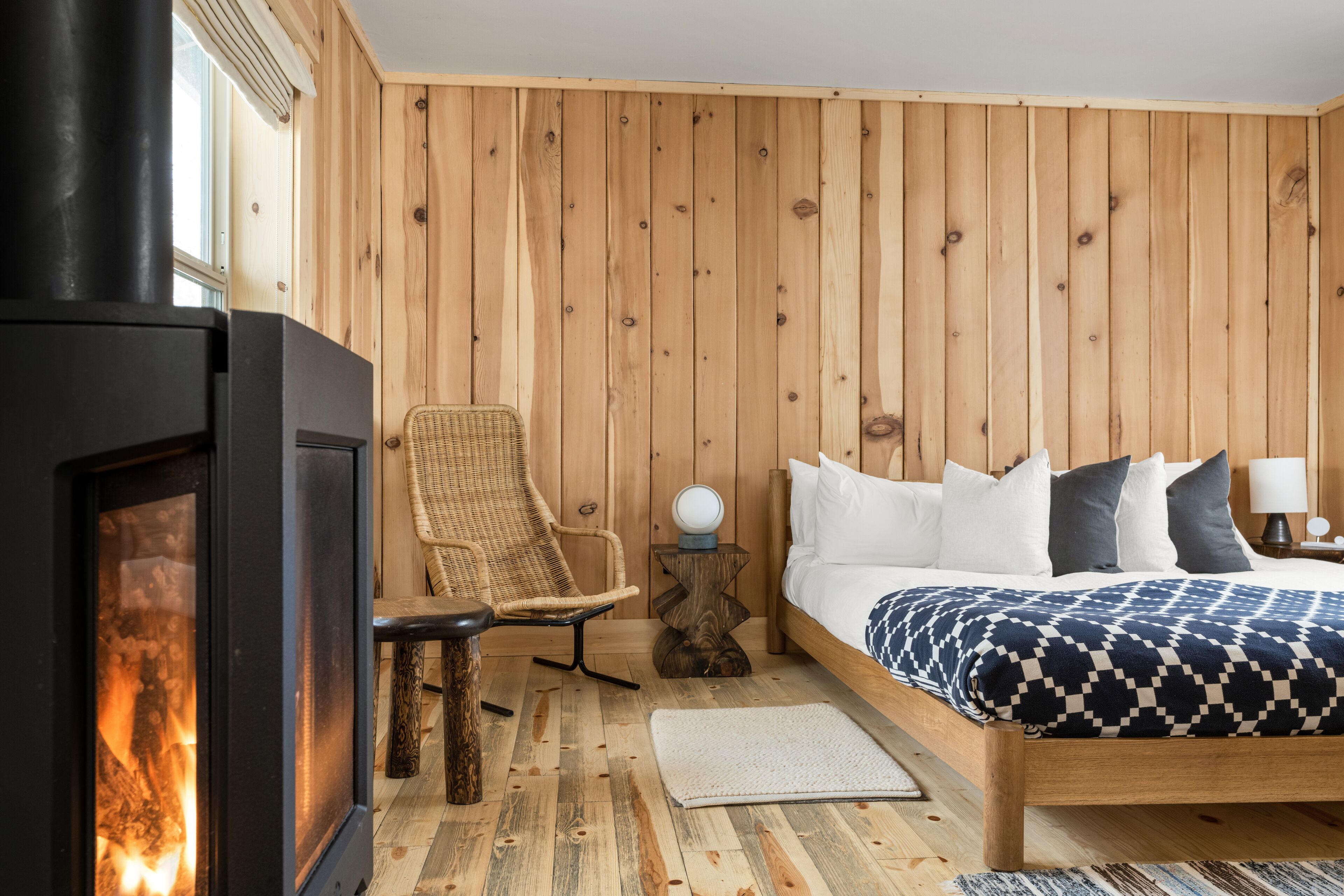 Basic Cabin, 1 King Bed, Non Smoking, Pets Allowed | Frette Italian sheets, premium bedding, down comforters