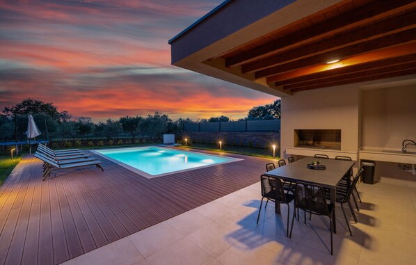 A heated pool
