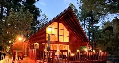 A-Frame | King • Fenced Yard • Firepit • Deck • Tall Pines