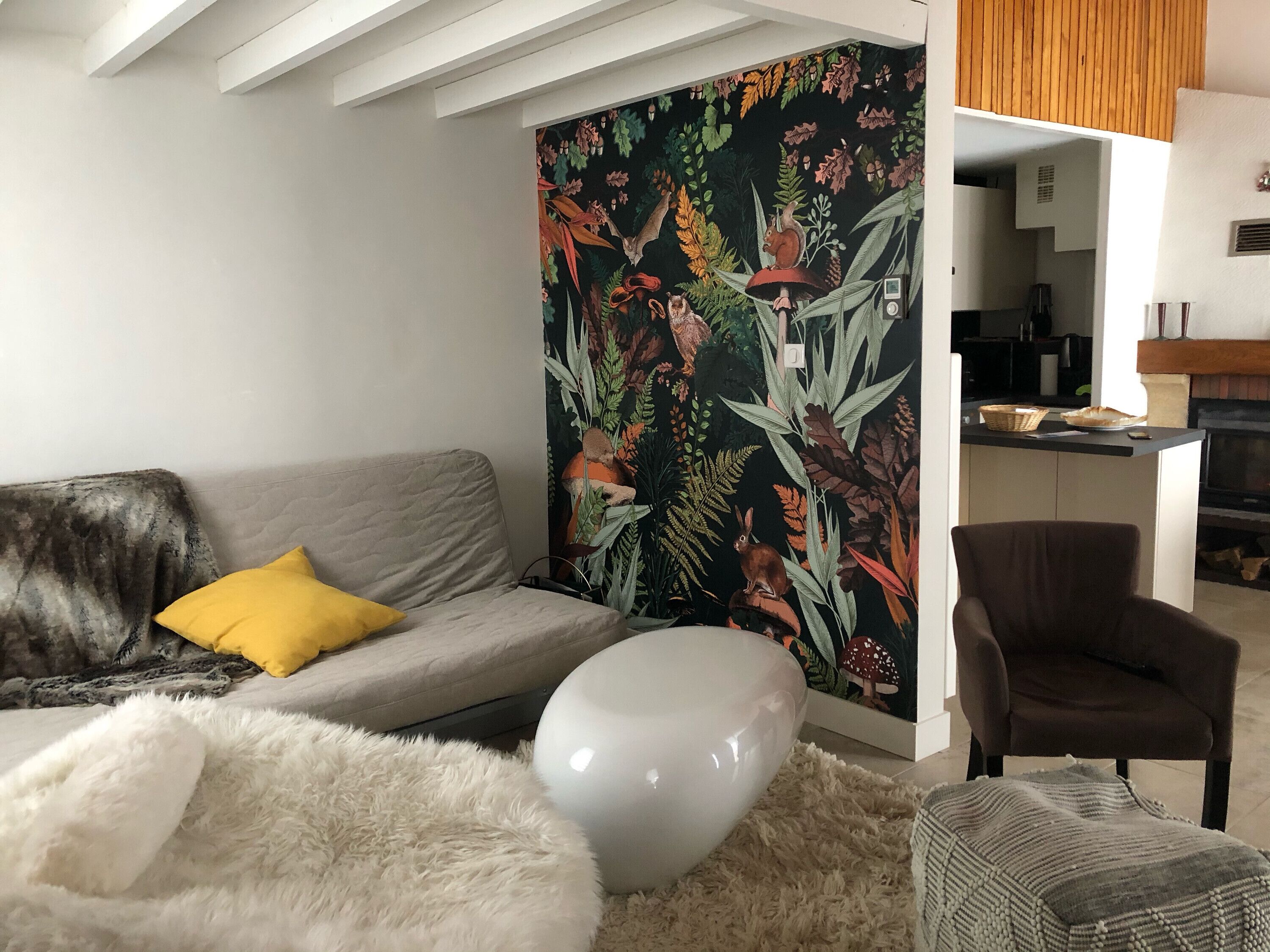 Televisie en een open haard