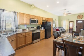 Microwave, oven, stovetop, paper towels