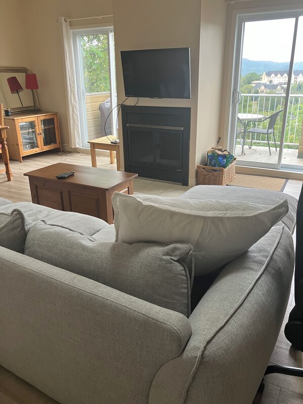 Télévision, cheminée