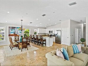 Smart TV, fireplace, DVD player, video library