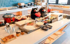 Café da manhã com buffet todos os dias mediante uma taxa