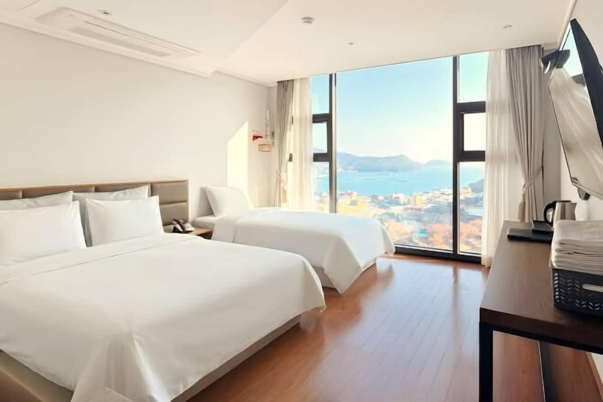 Hypo-allergenic bedding, down duvets, blackout curtains, soundproofing