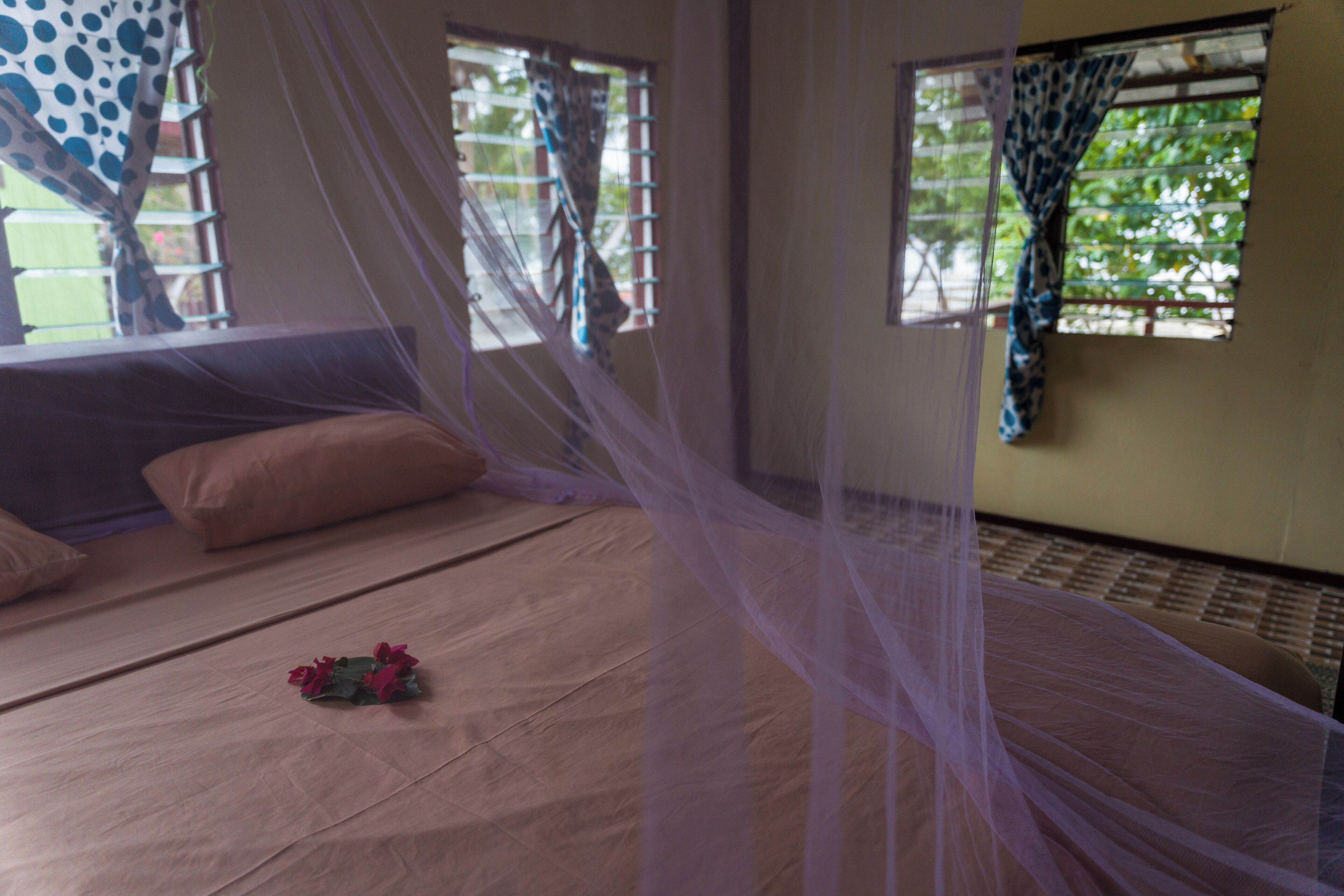 Basic Double Room, Multiple Beds, Balcony, Ocean View | Iron/ironing board