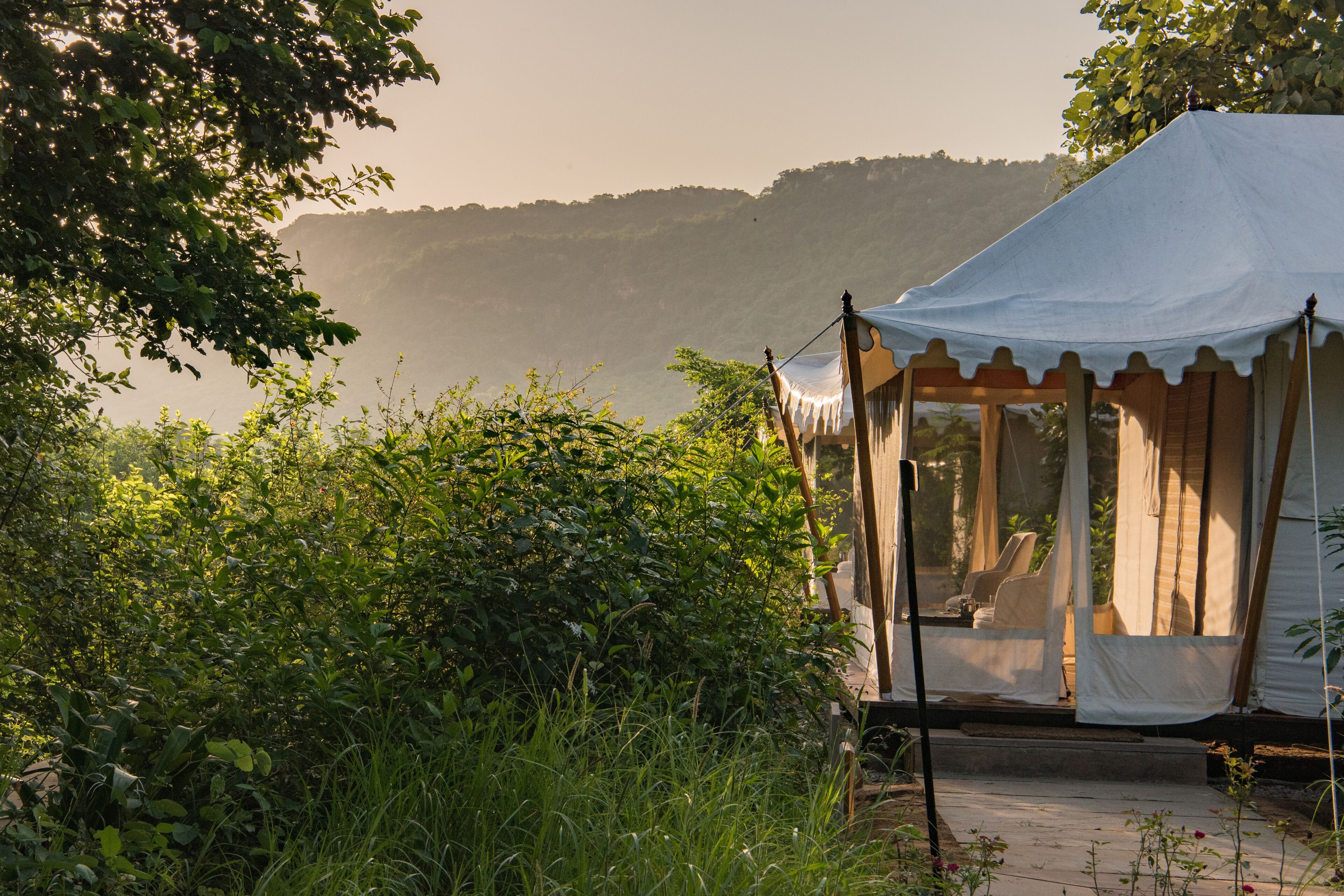 Luxury Tent | In-room safe, desk, bed sheets