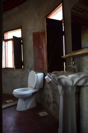 Shower, bidet, towels