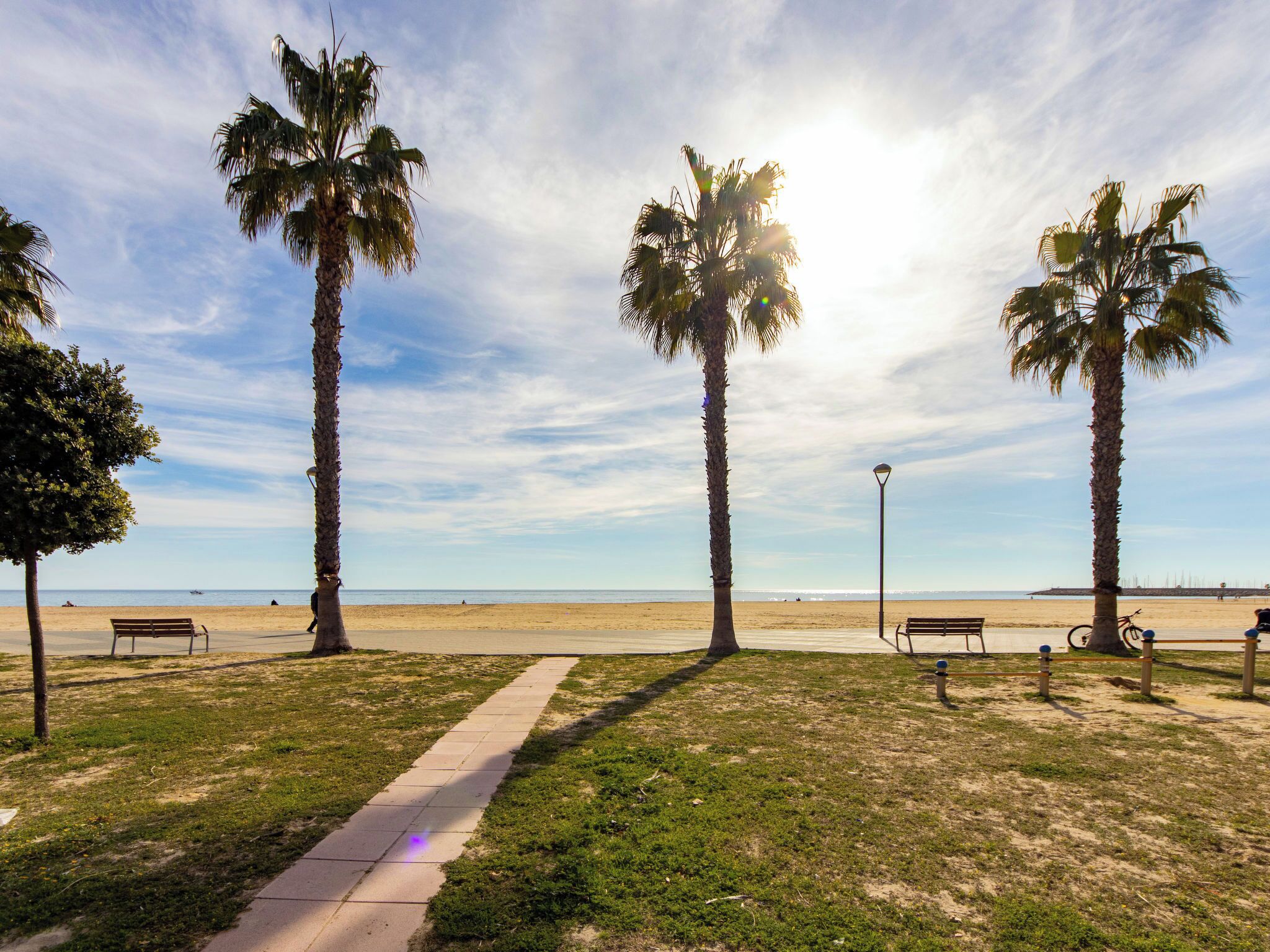 Vlak bij het strand