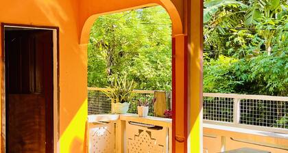 Palm House! 1min from the beach! 5min to White Beach! w/AC