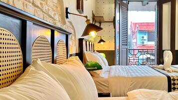 Deluxe Room, 2 Queen Beds, Balcony, River View | Individually decorated, individually furnished, desk, iron/ironing board