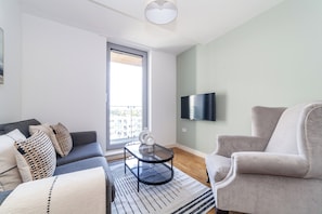 Apartment | Living area | Flat-screen TV, Netflix, streaming services - The Stratford Apartments (London)