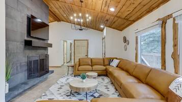 Télévision, cheminée