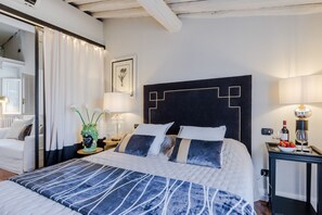 1 chambre, bureau, fer et planche à repasser, lit parapluie