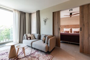 Appartement, balcon, vue ville | Coin séjour