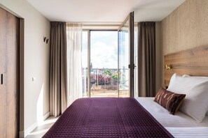 Appartement, balcon, vue ville