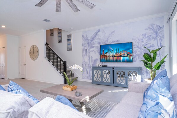 A bright and cozy space designed for comfort, connection, and relaxation — ideal for families and groups.