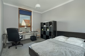 1 quarto, roupa de cama