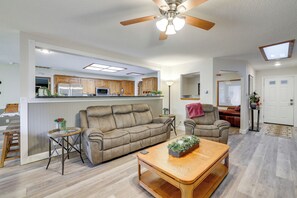 House (3 Bedrooms) | Interior - Private Boat Dock: Family-friendly Grove Getaway (Grove)