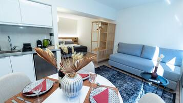 Superior Studio | Living area | 40-inch Smart TV with digital channels