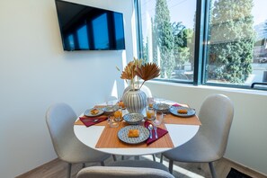 Superior Studio | Living area | 40-inch Smart TV with digital channels - Athens Airport Living spaces (Spata-Artemida)