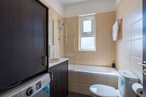 Hair dryer, towels
