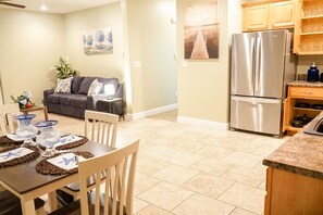 Fridge, oven, stovetop, toaster