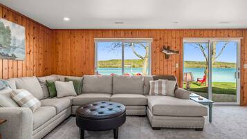 Smart TV, DVD player, books, video library