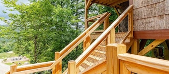 Spring in Mtns The Aerie Treehouse Near Asheville - Pet Friendly