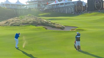 Uitzicht op de golfbaan