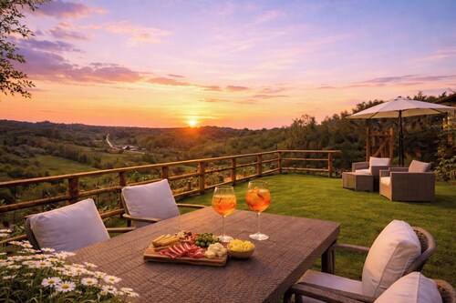 Casale il Petruccaio: Jacuzzi and Panoramic Views Tuscany hills