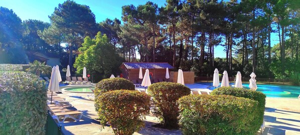Piscine extérieure, piscine chauffée
