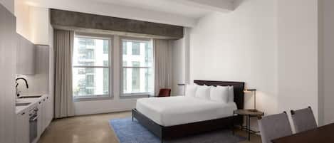 Studio, 1 King Bed, Mobility Accessible, Non Smoking (Apartment, Roll-In Shower) | Blackout curtains, iron/ironing board, free cots/infant beds, free WiFi