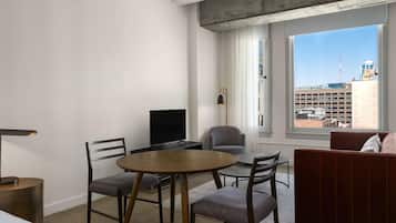 Blackout curtains, iron/ironing board, free cots/infant beds, free WiFi