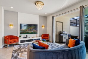 Interior - Escape to a Themed Bedroom Retreat with PS5, Private Pool & BBQ (DAVENPORT)