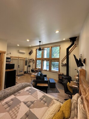 1 bedroom, desk, travel cot, WiFi - The Nest @ Pine Lodge - outdoor sauna & cold plunge tub, EV chrg, pets, AC (Packwood)