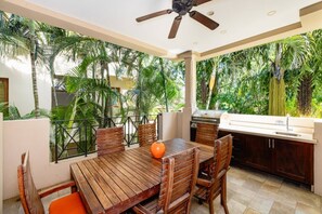 Outdoor dining - Playa Hermosa Beachfront 3BR Condo • Ocean View • Pool Access • 2nd Floor • Sol y Mar 4B (Playa Hermosa)