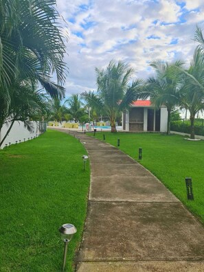 Property grounds - Spectacular beachfront apartment, Spacious terrace with an unparalleled view. (Palo Grande)