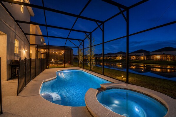 Outdoor pool, a heated pool