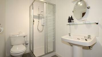 Twin Room | Bathroom | Designer toiletries, hair dryer, towels, shampoo