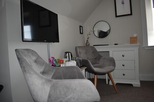 Blackout curtains, iron/ironing board, WiFi, bed sheets