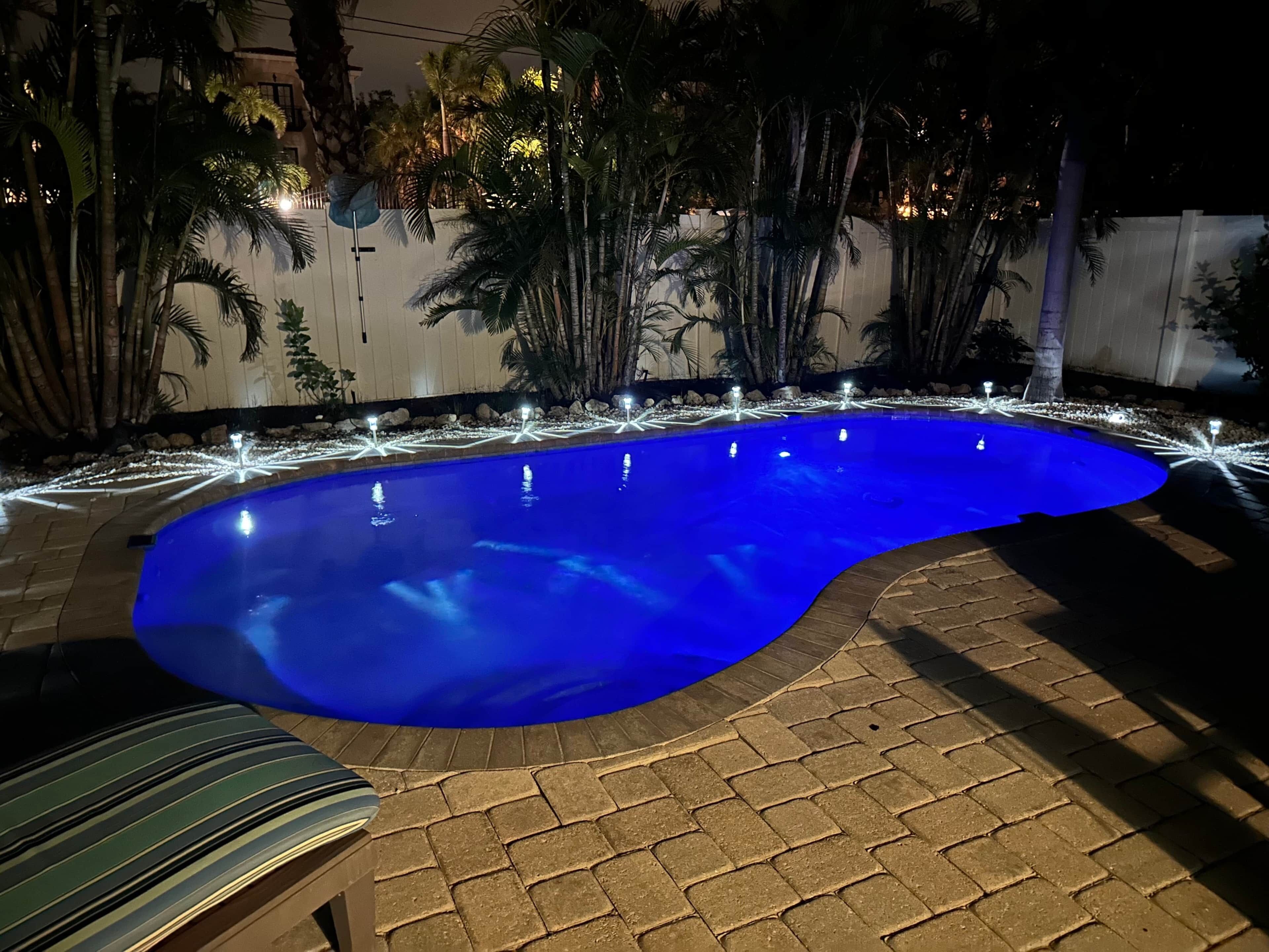 Una piscina riscaldata