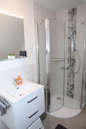 Shower, hair dryer