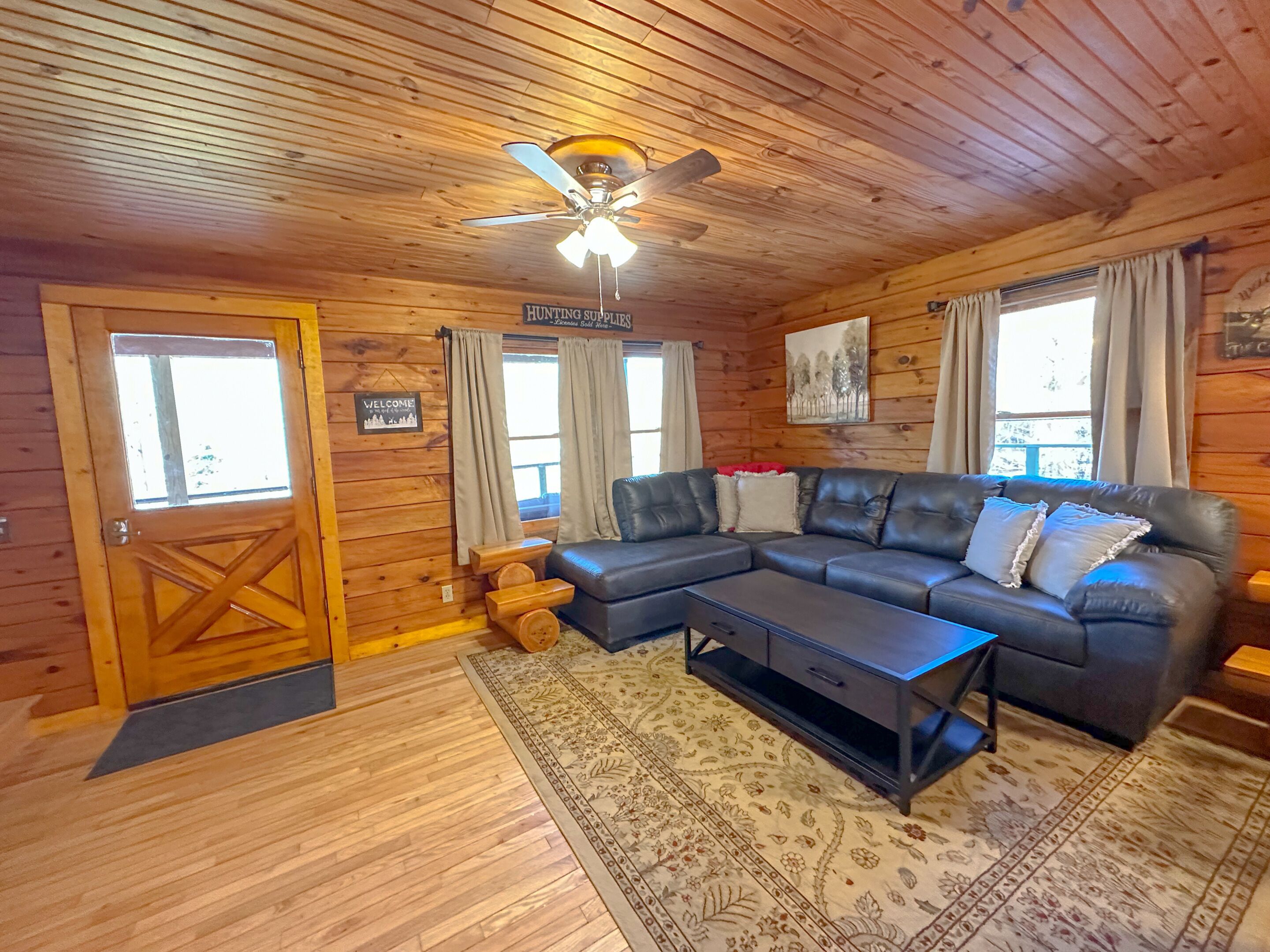 Smart TV, fireplace, DVD player, books