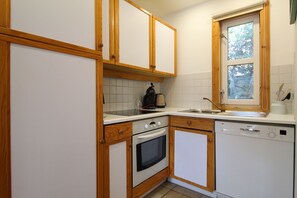 Fridge, microwave, oven, stovetop - Large 8-person Chalet with Mountain Views (Flaine)