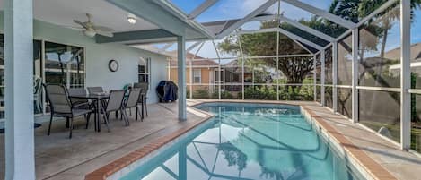 A heated pool