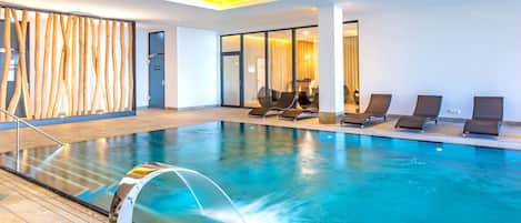 Indoor pool, a heated pool