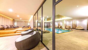 Indoor pool, a heated pool